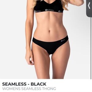 BNWT Ethika Women’s Seamless Thong (x2) || Black || Medium